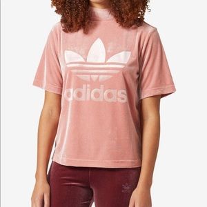 ADIDAS velvet vibes mock neck body tee
